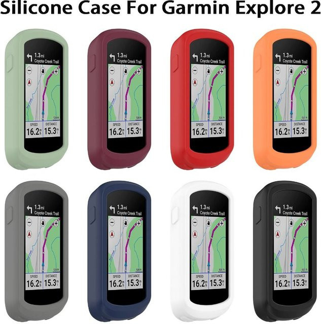 Shell Bumper Anti-Kollisions-Silikon-Schutzhülle für Garmin Explore 2 in Rot - Bild 1