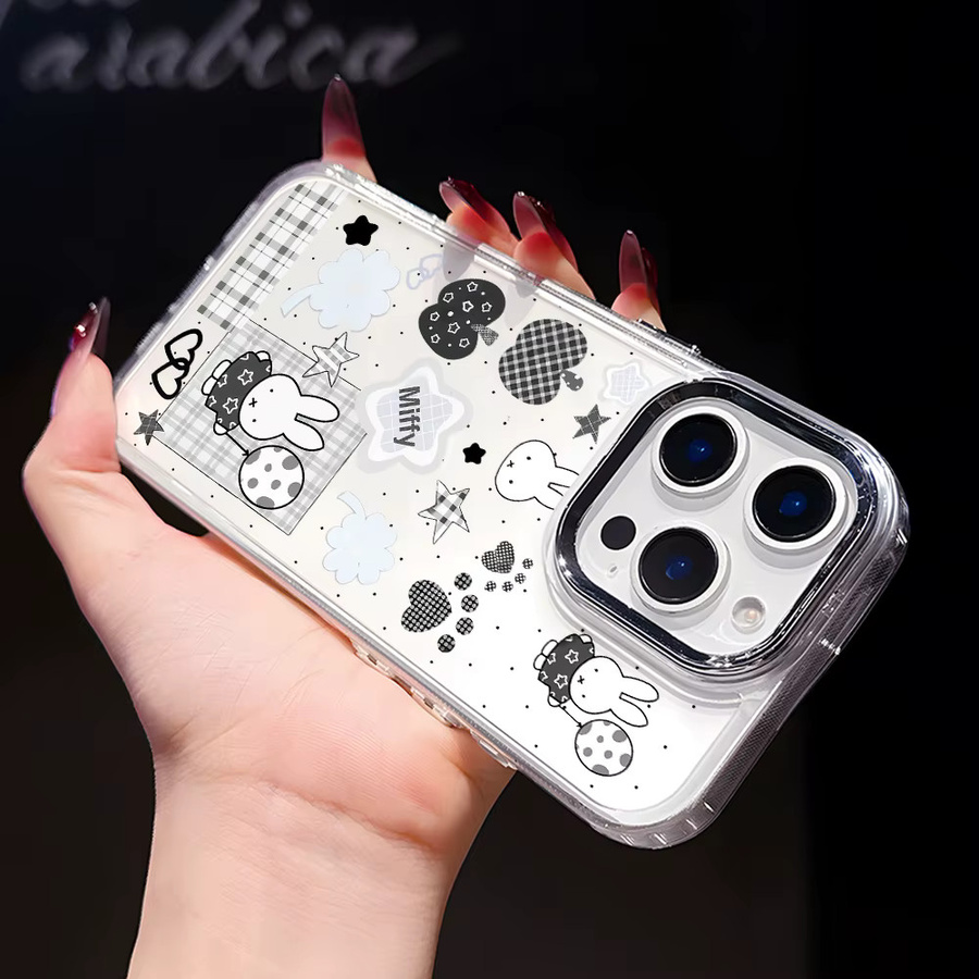 White Rabbit Miffy Handyhülle für Xiaomi Redmi Note 15 14 13 12 11 10 Pro Plus 14C 13C 12C 10C 4G 5G Transparent Luxuriöser Schutz - Bild 3