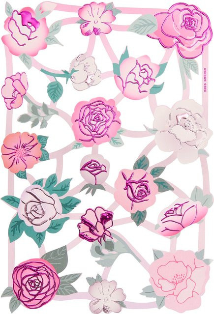 Rico Design Paper Poetry Glanzbilder Rosen in Pink - Bild 1