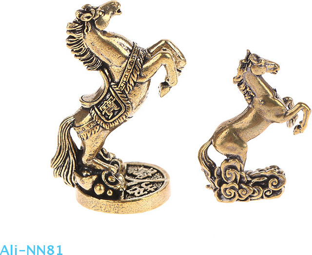 SHNGki Bronze Pferd Desktop Dekoration Metall Skulptur in Gold und Bronze für Wohnzimmer und Teetisch - Bild 1
