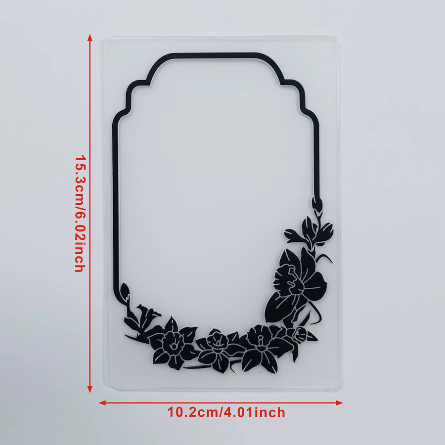 Dekorativer Reliefordner mit Blumen und Schmetterlingen in Weiß aus Kunststoff für Sammelalben und Kartenherstellung - Bild 2