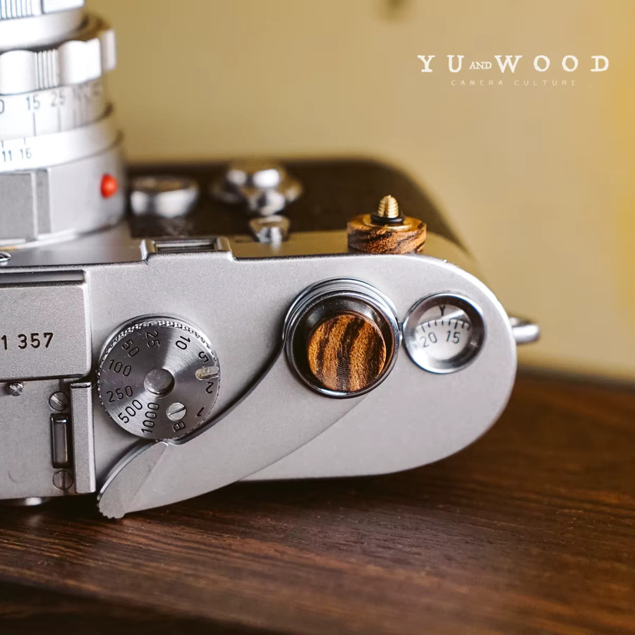 ANDWOOD Holz-Auslöseknopf in Braun für Fujifilm XM5 XE5 XT30 XT5 X-Pro1 X100VI Nikon Zf Olympus Canon Leica Q M Serie - Bild 3