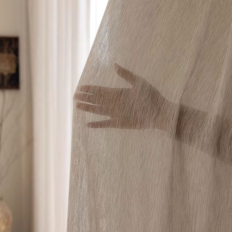 Moderne halbtransparente Voile-Vorhänge in Black Ant als Sichtschutz und Lichtfilter für Wohnzimmer, Schlafzimmer oder Küche, Breite: 107 cm, Höhe: 160 cm - Bild 2