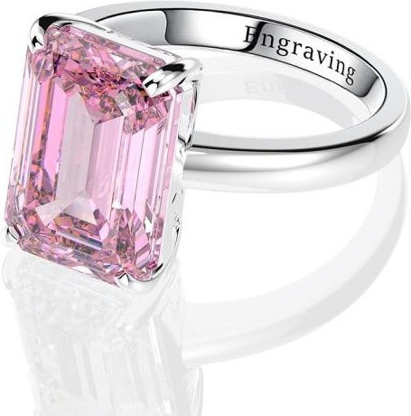 Ring 925 Sterlingsilber, Moissanit, rosa, Unisex - Bild 1