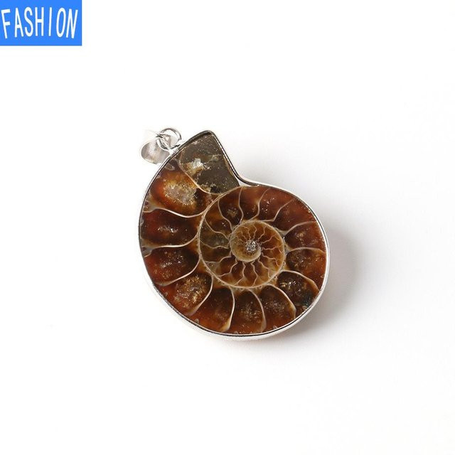 S Jewelry Maker Anhänger, Muschel-Fossilien, Zinklegierung, brown, Unisex - Bild 1