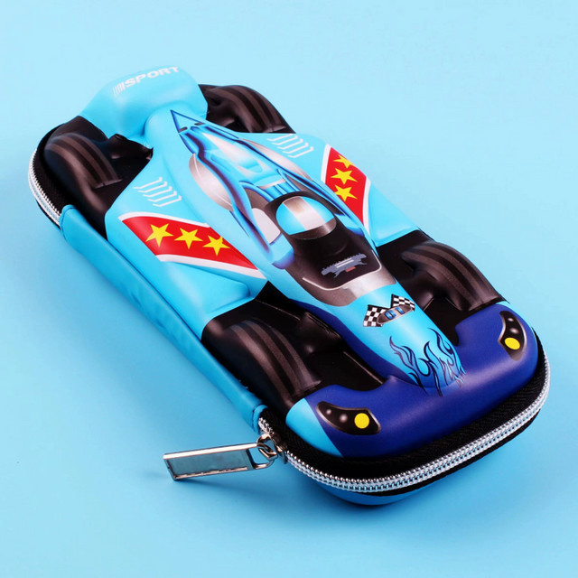 Kreative 3D Auto Styling Federmäppchen in Blau mit großem Fassungsvermögen für Schüler und Kinder - Bild 1