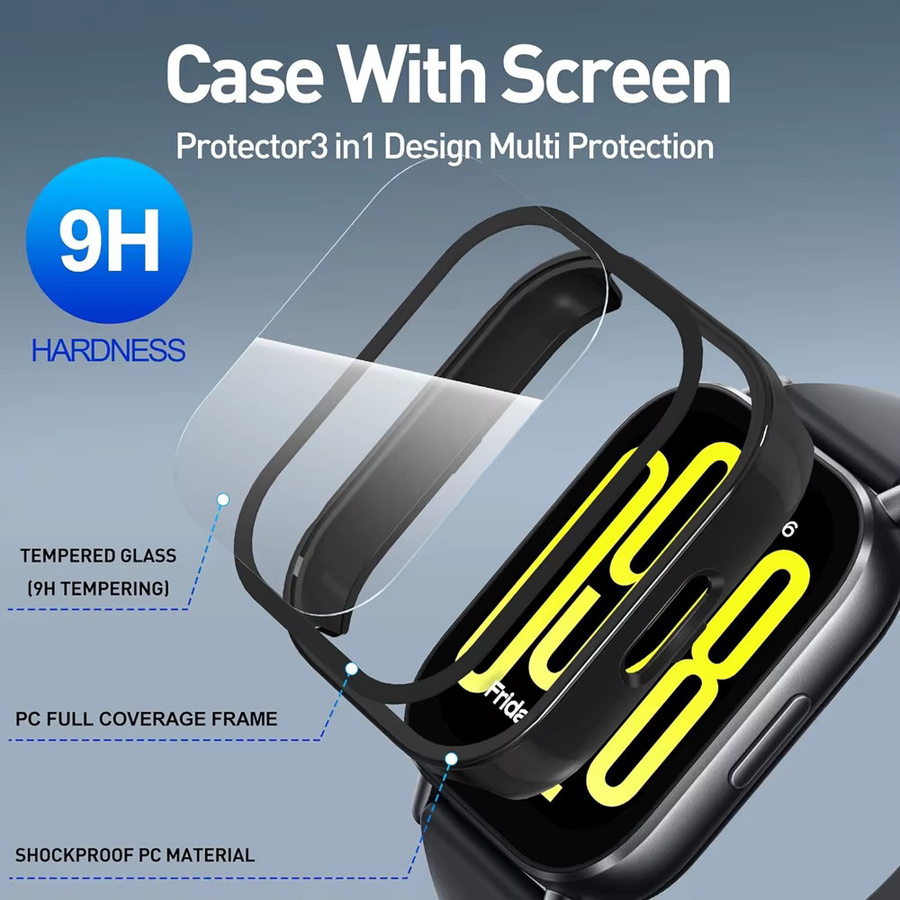 Mptionx Uhrenzubehör für Xiaomi Redmi Watch 5, Schwarz, Silikon - Bild 2