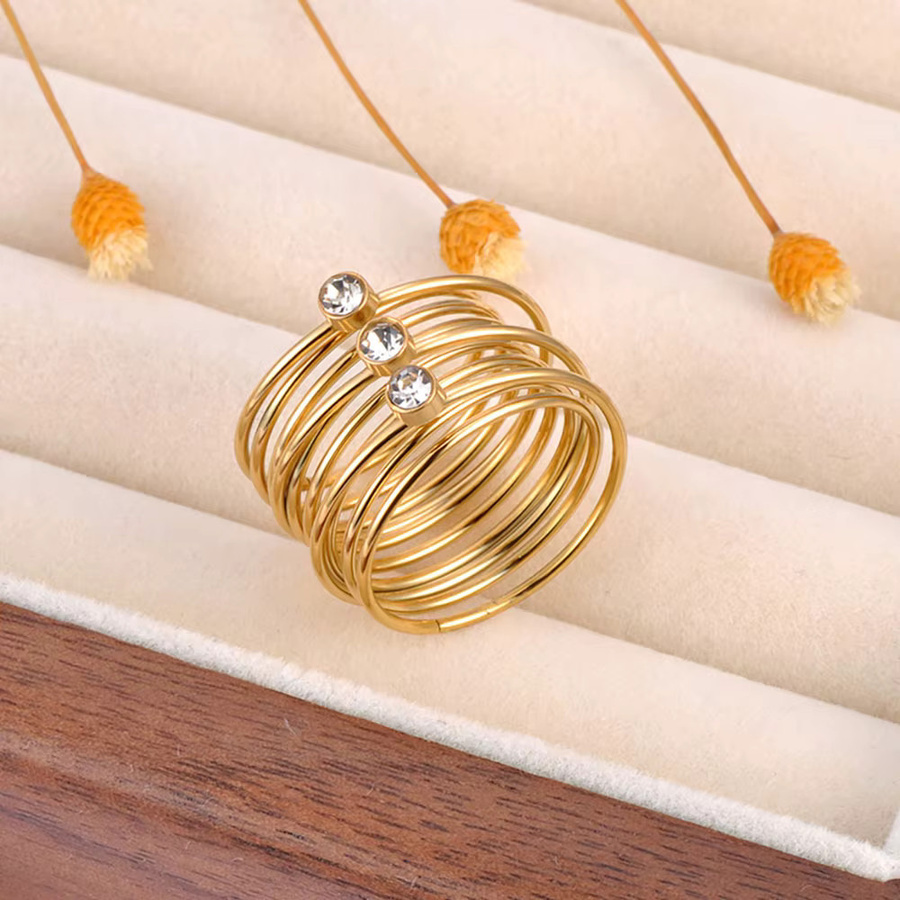 Jeemango Ring Edelstahl, Gold Farbe, Damen - Bild 2