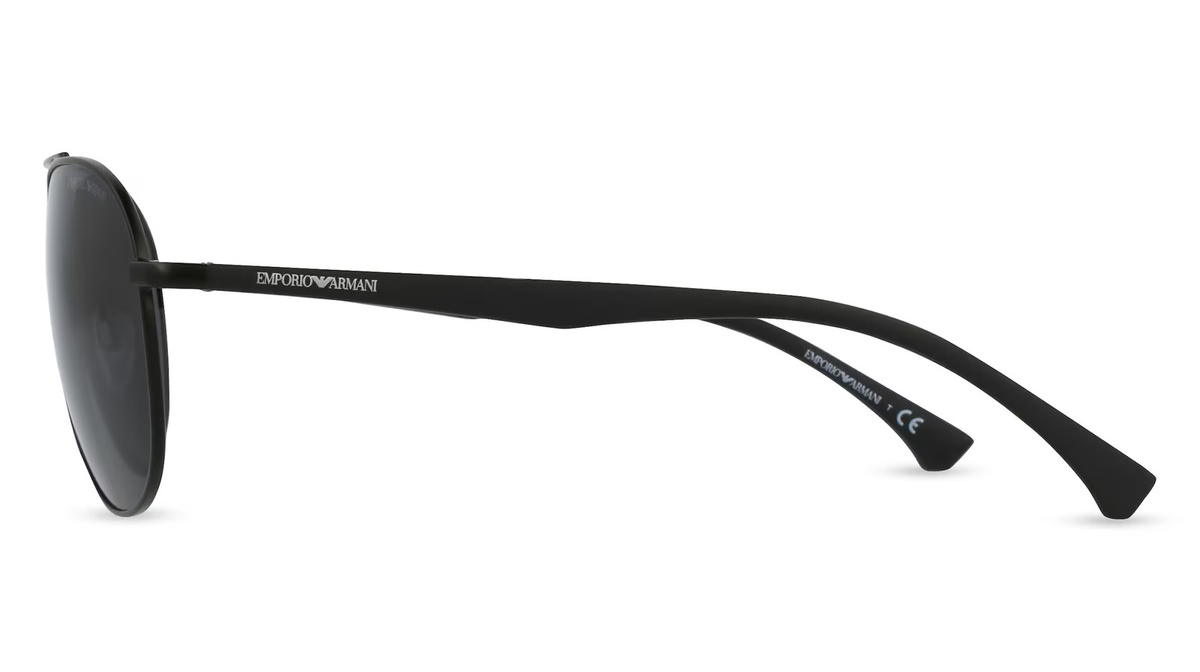 Emporio Armani EA 2096 Sonnenbrille Pilot, Vollrand, Metall, Herren, Schwarz, Grau - Bild 2