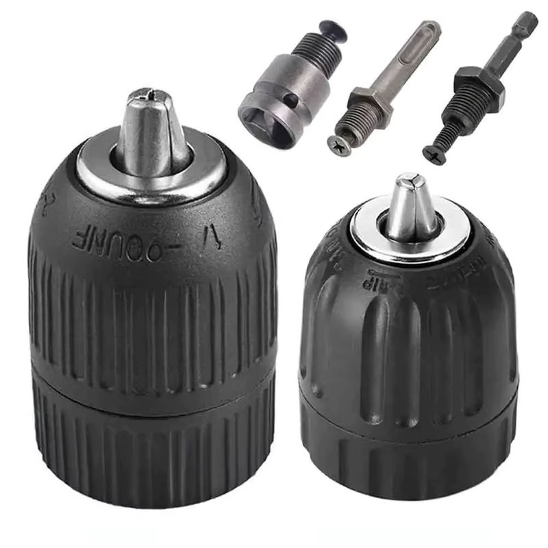 LIXIU Schnellspannbohrfutter Adapter Set mit 10 mm und 13 mm Aufnahme, 1/2 Zoll und 3/8 Zoll Sechskantschaft, SDS-Plus und quadratischem Griff für Bohrer, Schraubendreher und Steckdosenschlüssel - Bild 4