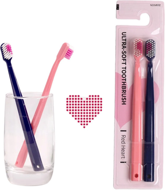 NEWLLEXX Zahnbürsten Set, Herzform, Unisex - Bild 1