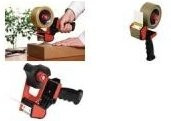 tesapack Universal-Handabroller Classic für Packband in Rot und Schwarz mit Rollenbremse und flexibler Andrucklasche - Bild 3