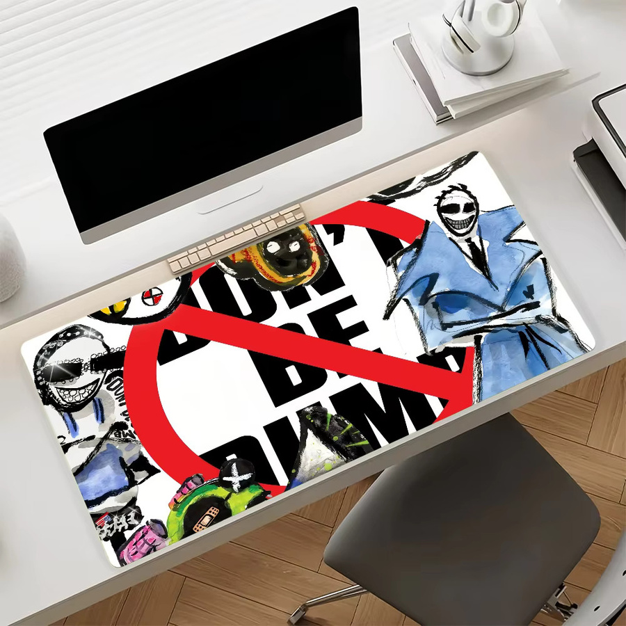 Rapper A-Asap R-Rocky Don't be Dumb Mauspad, rutschfeste Gamer-Schreibtischunterlage in Multicolour - Bild 6