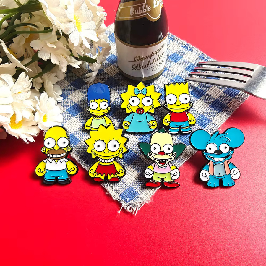 The Simpsons Emaille-Pin-Set, 7-teilig, Bunt, Unisex - Bild 3