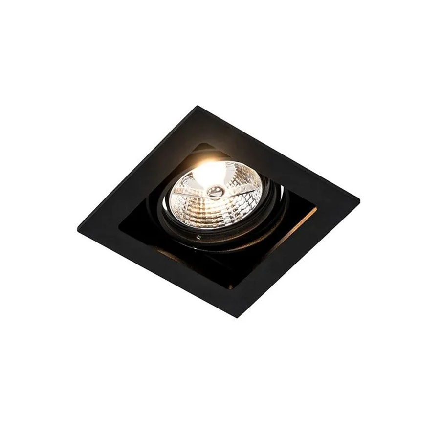 QAZQA Artemis 70 Quadratischer Einbaustrahler Schwarz, verstellbar und dimmbar, GU10 - Bild 2
