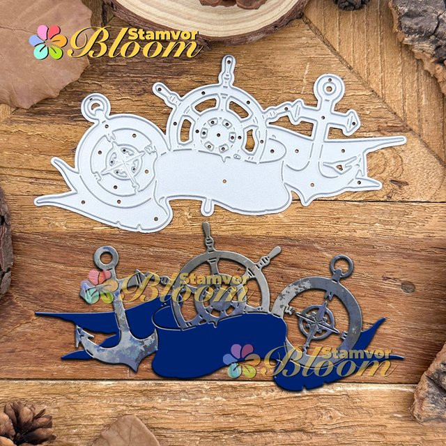 Original Lovely Navigation Metall-Stanzformen für Scrapbooking und dekorative Prägung zum Thema Vater-Geburtstag in Silber - Bild 1