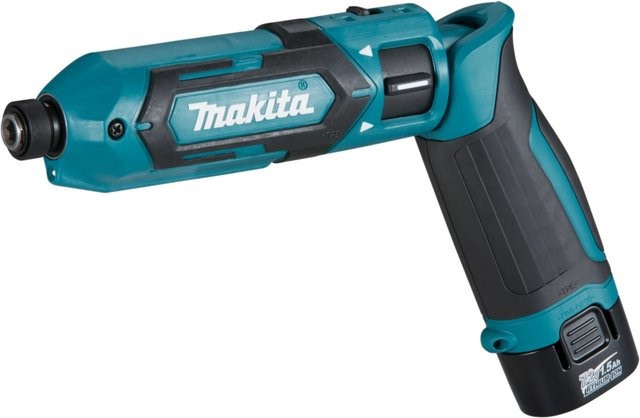 Makita Akku-Knickschrauber TD022DSE in Blau, Schwarz und Petrol mit Akku - Bild 1