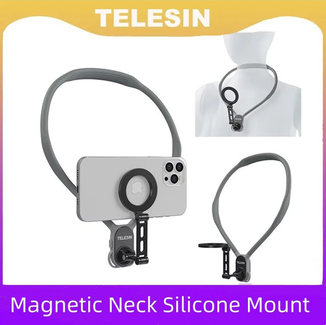 TELESIN Magnetische Halshalterung Max aus Silikon mit Schnellverschluss für iPhone, Samsung, Huawei und Xiaomi - Bild 1