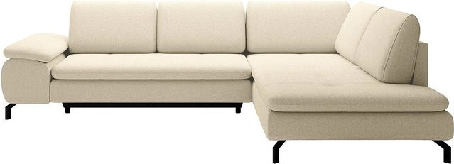 Vente-unique Schlafsofa Archibald in Beige mit L-Form und Schlaffunktion - Bild 1