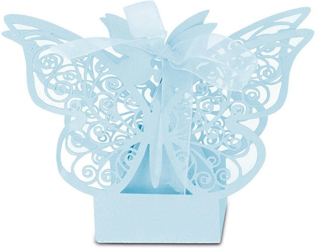 Tianlan 100 Stück Schokoladenboxen aus Papier in Blau für Hochzeiten und Geburtstage - Bild 1