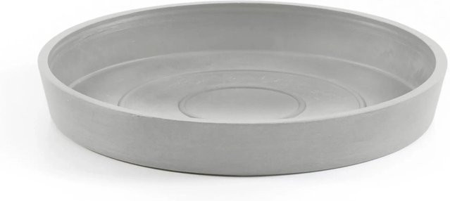 Ecopots Untersetzer Amsterdam aus recyceltem Kunststoff in Weißgrau, Durchmesser: 18 cm, Höhe: 2,5 cm - Bild 1