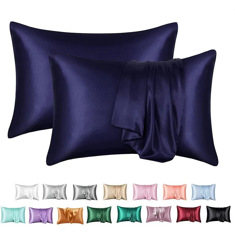 Yiran Furniture Satin-Kissenbezüge aus Polyester, 2er-Set, B/H: 50 x 66 cm - Bild 3