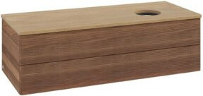 V&B Waschtischunterschrank Antao mit Frontstruktur in Eiche Honig, B/T/H: 120 x 36 x 50 cm - Bild 1