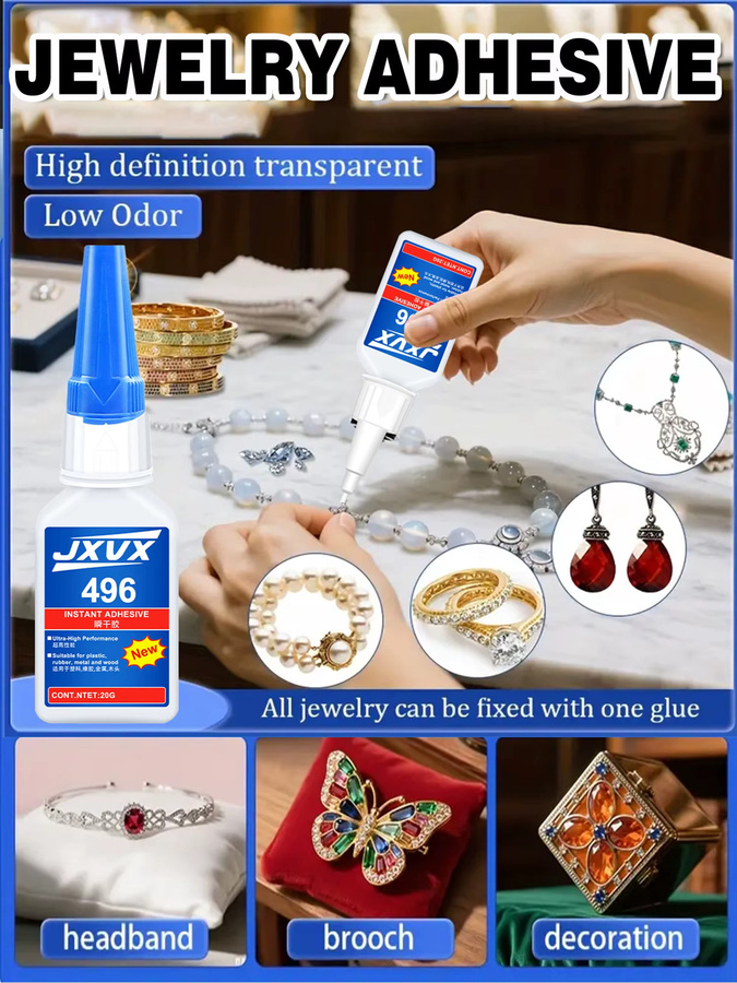 LOOLIFL Super-Schmuckkleber 496 flüssig, transparent, 20 g - Bild 6