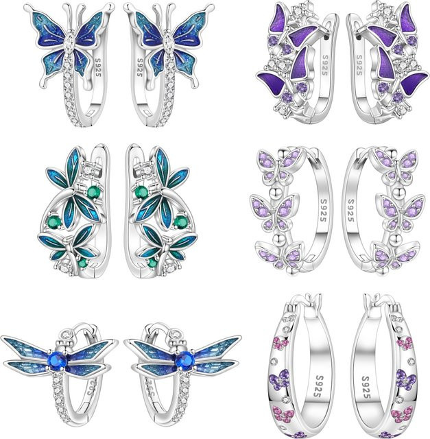 Orstarry Tropfenohrringe, 925 Silber, Zirkonia, Damen - Bild 1