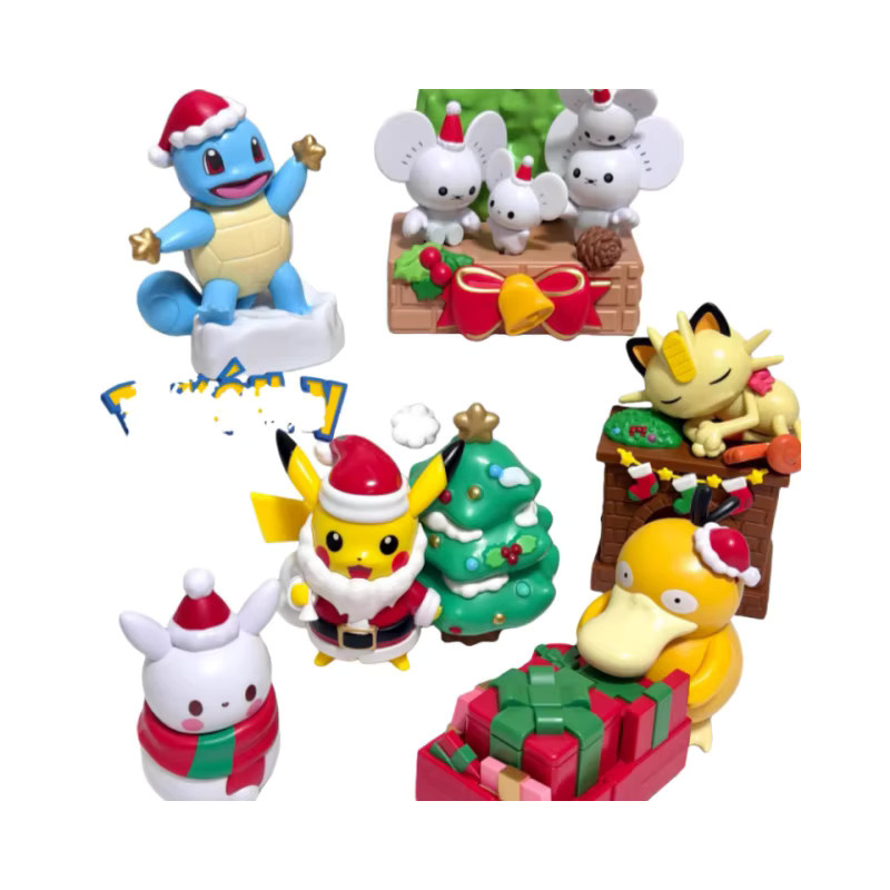 Bandai Pokémon Maushold Psyduck Pikachu Squirtle, Schreibtisch Dekor Ornament, Bunt / Mehrfarbig - Bild 4