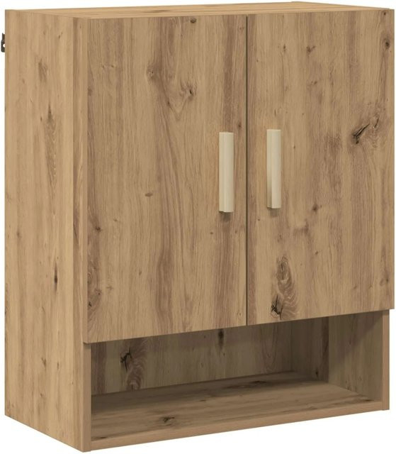 vidaXL Wandschrank Eiche in Braun mit Türen und Regalfächern, B/T/H: 60 x 31 x 70 cm - Bild 1