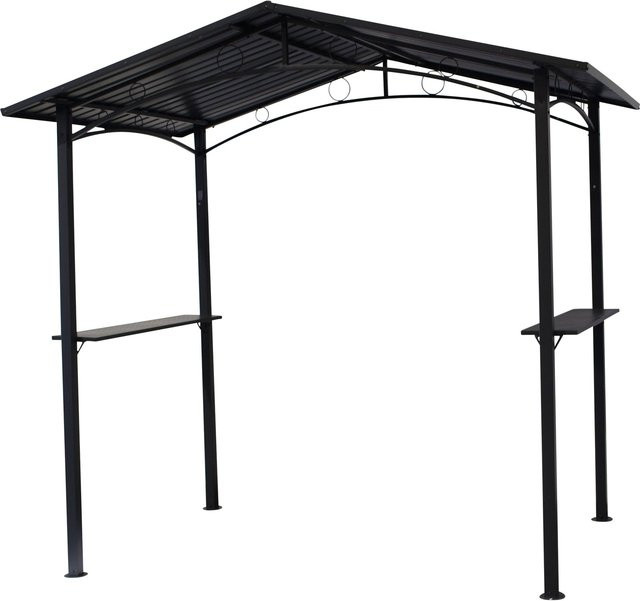 DEGAMO Grillpavillon TOULOUSE aus Stahl mit Metalldach in Dunkelgrau, B/T/H: 250 x 250 x 160 cm - Bild 1