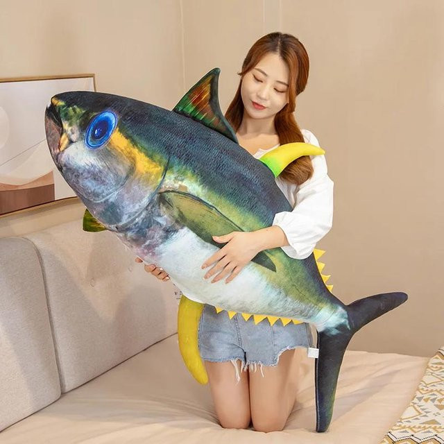 Kidsly Ozean-Thunfisch-Plüschtier, grün, 125cm, ab 14 Jahren - Bild 1