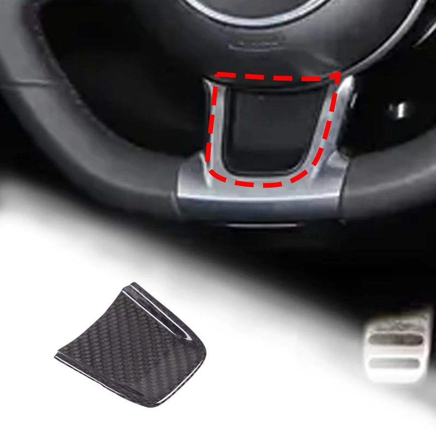 Owntycar Carbon Fiber Lenkrad Dekoration Aufkleber für Abarth 595 695 (2017-2025) in Schwarz - Bild 2