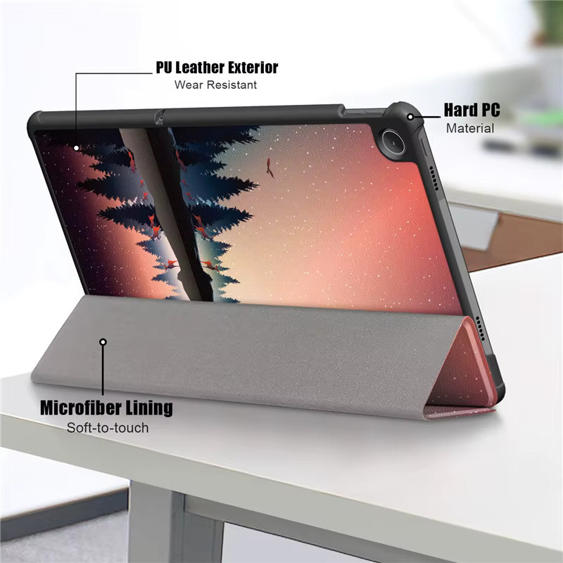 Magnetische Flip-Stand Schutzhülle für Lenovo Tab M10 Plus 3. Generation (10,61 Zoll, TB128FU, TB125FU) und Lenovo Xiaoxin Pad 2022 in Schwarz - Bild 3