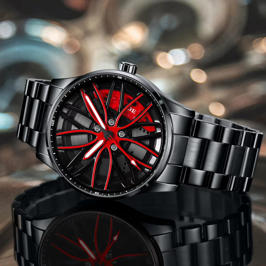 LIGE Armbanduhr Quarz, Edelstahl, Schwarz, Herren - Bild 2