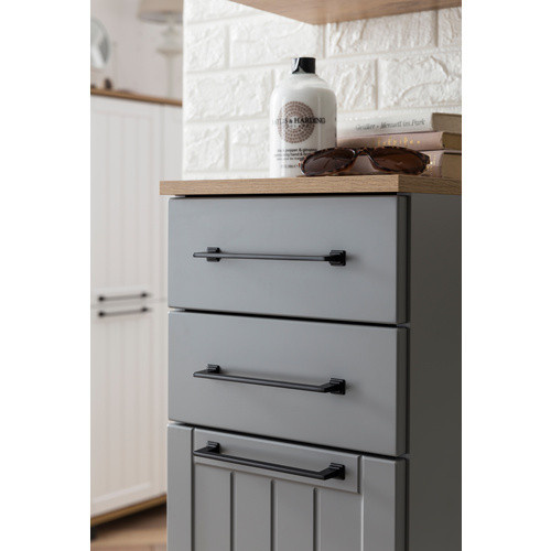 Schildmeyer Unterschrank Jelda in Grau mit Türen und Schubladen, B/H/T: 30,3 x 88,1 x 32,6 cm - Bild 3