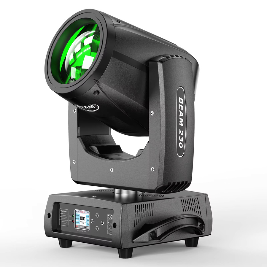 U'King Moving Head Licht 230 W 7R Strahl mit 24 Prismen, 14 Gobos und LED Regenbogen Effekt in Schwarz, DMX512 für DJ, Disco und Bühne, B/T/H: 41,0 x 28,0 x 28,0 cm - Bild 6