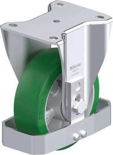 Blickle Stahlblech-Bockrolle BH-ALST 150K-FS in Silber mit 150mm Rad-Durchmesser und 500kg Tragfähigkeit - Bild 1