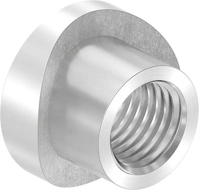 FeNau Gewindehülse aus Edelstahl V2A für Rohr Ø 48,3 mm mit M16 Gewinde, Farbe Silber, matt geschliffen Korn 240 - Bild 1