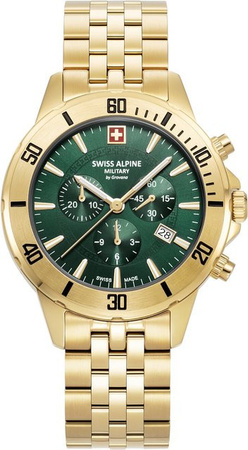 Swiss Alpine Military Chronograph, Edelstahl, Quarz, 44 mm, Herren