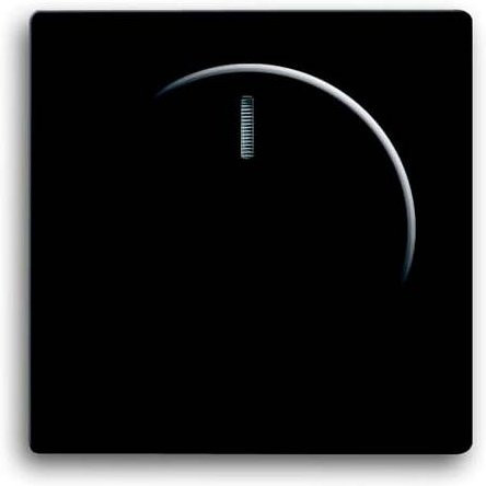 Busch-Jaeger Dreh-Dimmerabdeckung Future Linear in Tiefschwarz (RAL 9005) Schwarz Matt - Bild 1