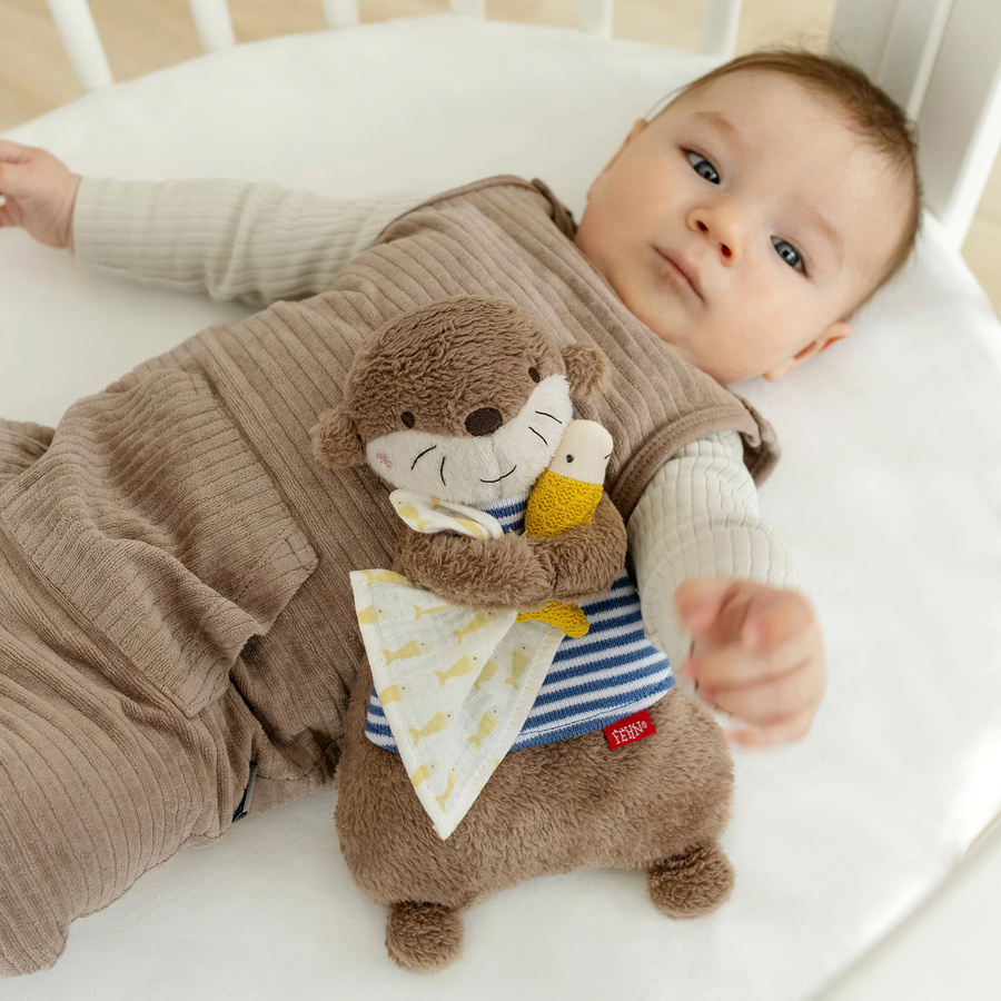 Fehn Kirschkernkissen Otter Theo als Kühl- und Wärmetier in Braun, Blau und Multicolour - Bild 3