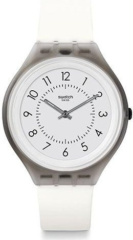 Swatch Armbanduhr, Quarz, Kunststoff, Weiß, Unisex - Bild 1