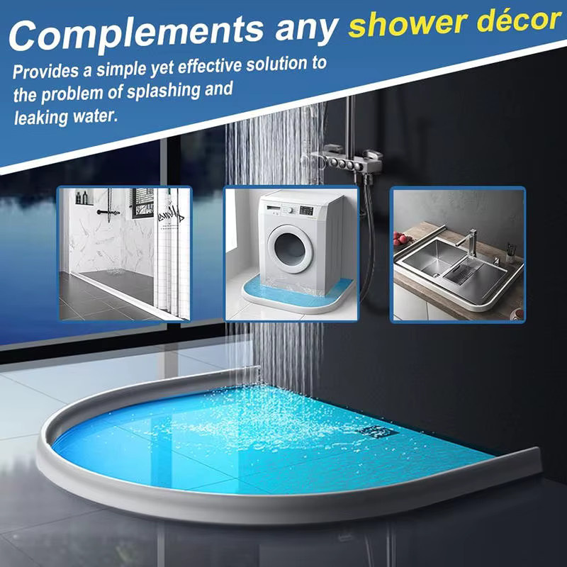 EH-LIFE Wasserstop-Streifen als wasserdichte Barriere für Badezimmer und Küche, biegsamer Wasserblockierer für Arbeitsplatten und Böden - Bild 5
