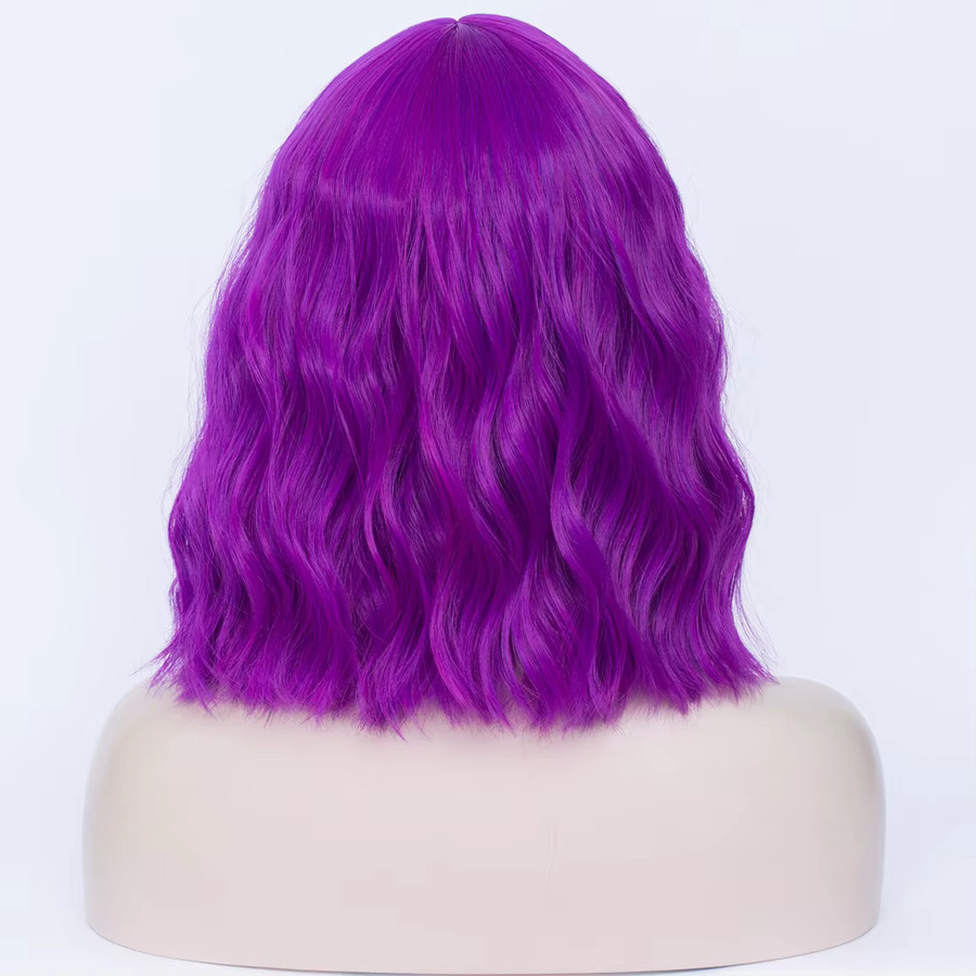 MSIWIGS Bob-Perücke mit Pony, lila, synthetisch, Damen - Bild 2