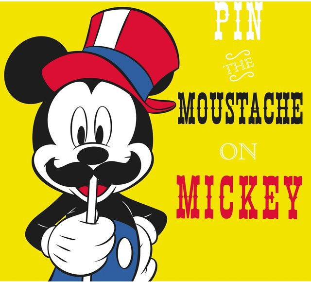Komar Wandbild Mickey Mouse Moustache Multicolor Breite: 40 cm, Höhe: 50 cm - Bild 1