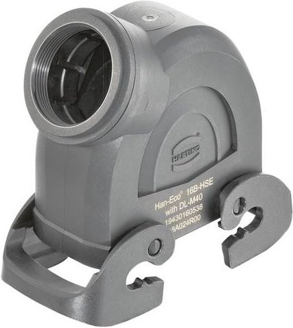 Harting Tüllengehäuse 19430160538 aus Kunststoff in Schwarz und Grau - Bild 1
