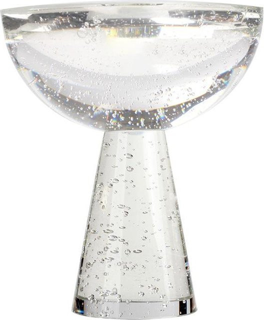 Bubble Crystal Kerzenständer im Nordic Design, geometrische Glas-Dekoration für dein Wohnzimmer, Grau/Transparent, B/T/H: 19,0 x 15,0 x 15,0 cm - Bild 1