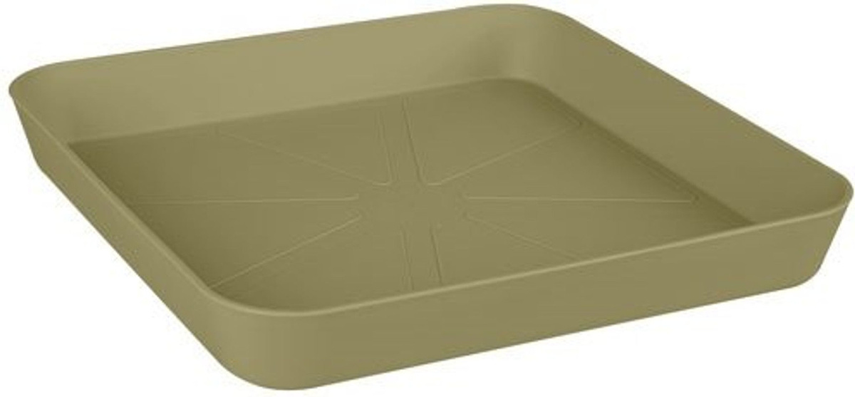 Quadratische Pflanzschale Loft von Elho in Grau-Grün mit 28 cm Durchmesser - Bild 1